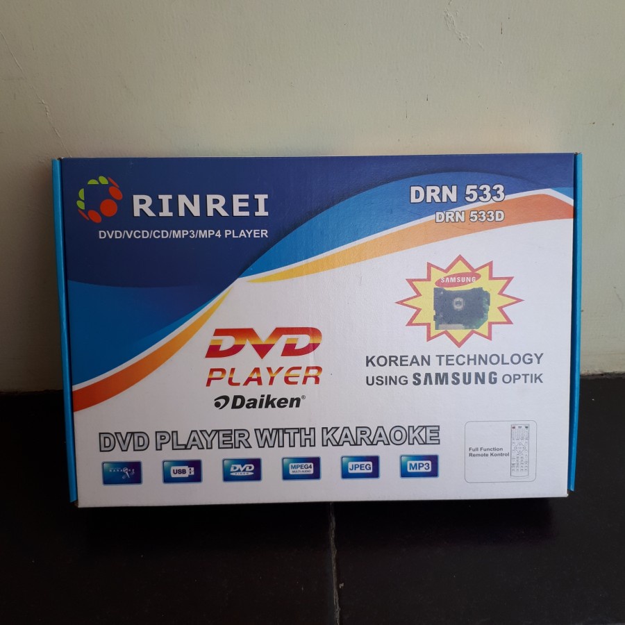 Rinrei DVD Player 533D - Hitam Free Microphone Kabel karaoke