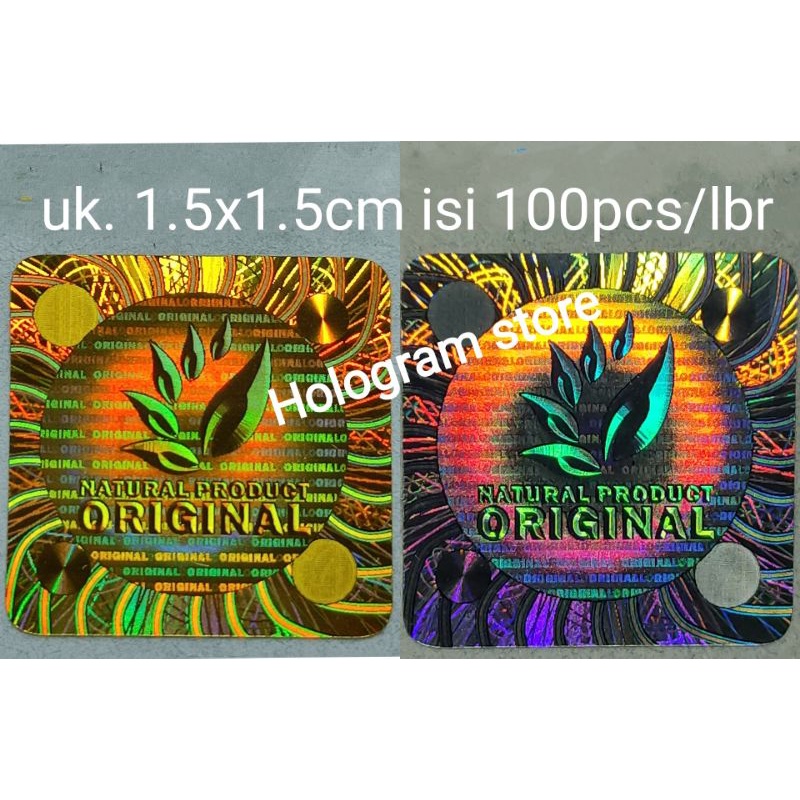 

Stiker hologram original natural produk 1.5cn
