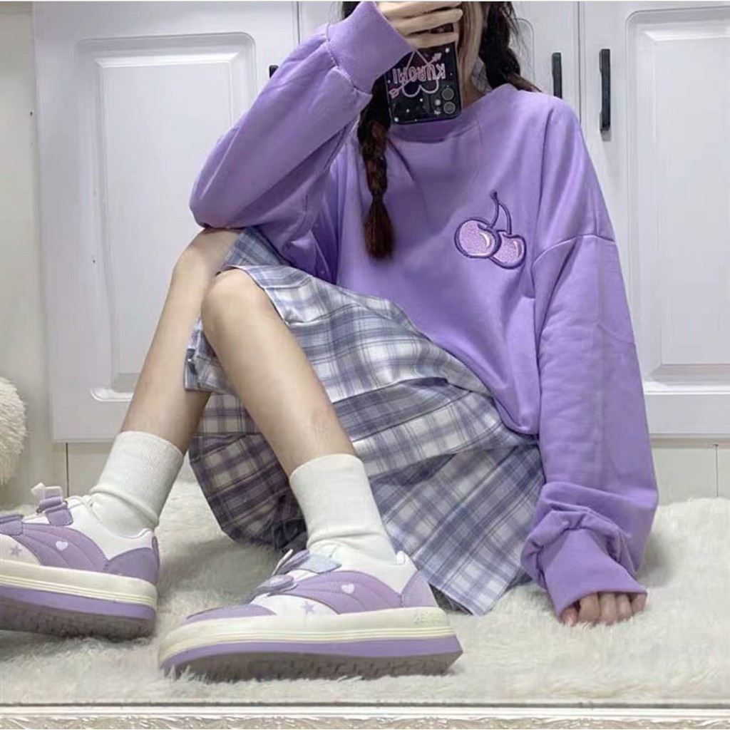 CHERY OVERSIZE STREET OBLONG SWEATER BORDIR - SWEATER WANITA KOREA