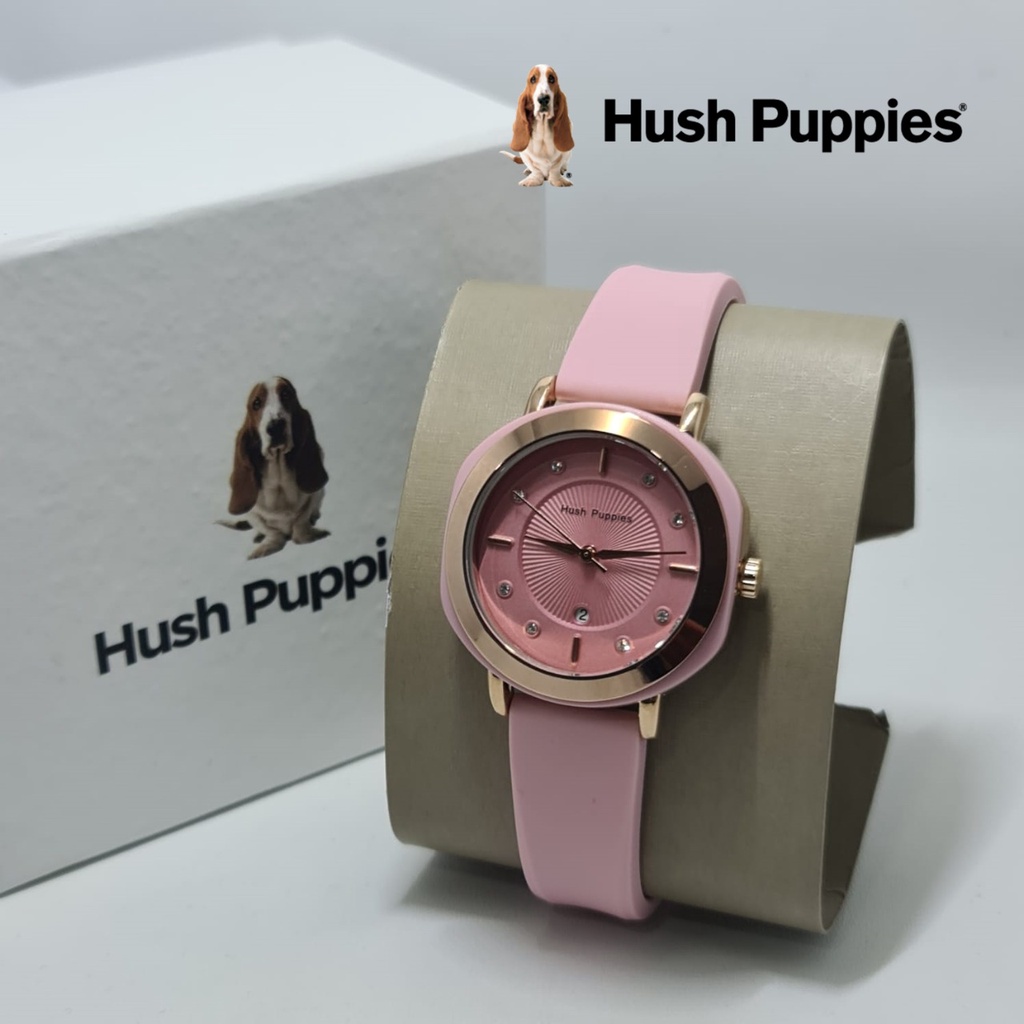 BEST SELLER JAM TANGAN WANITA HUSH PUPPIES R90 TALI RUBBER TANGGAL AKTIF DM 3.4CM FREE BOX BATERAI CADANGAN || JAM TANGAN FASHION WANITA JAM TANGAN CEWEK MURAH HP