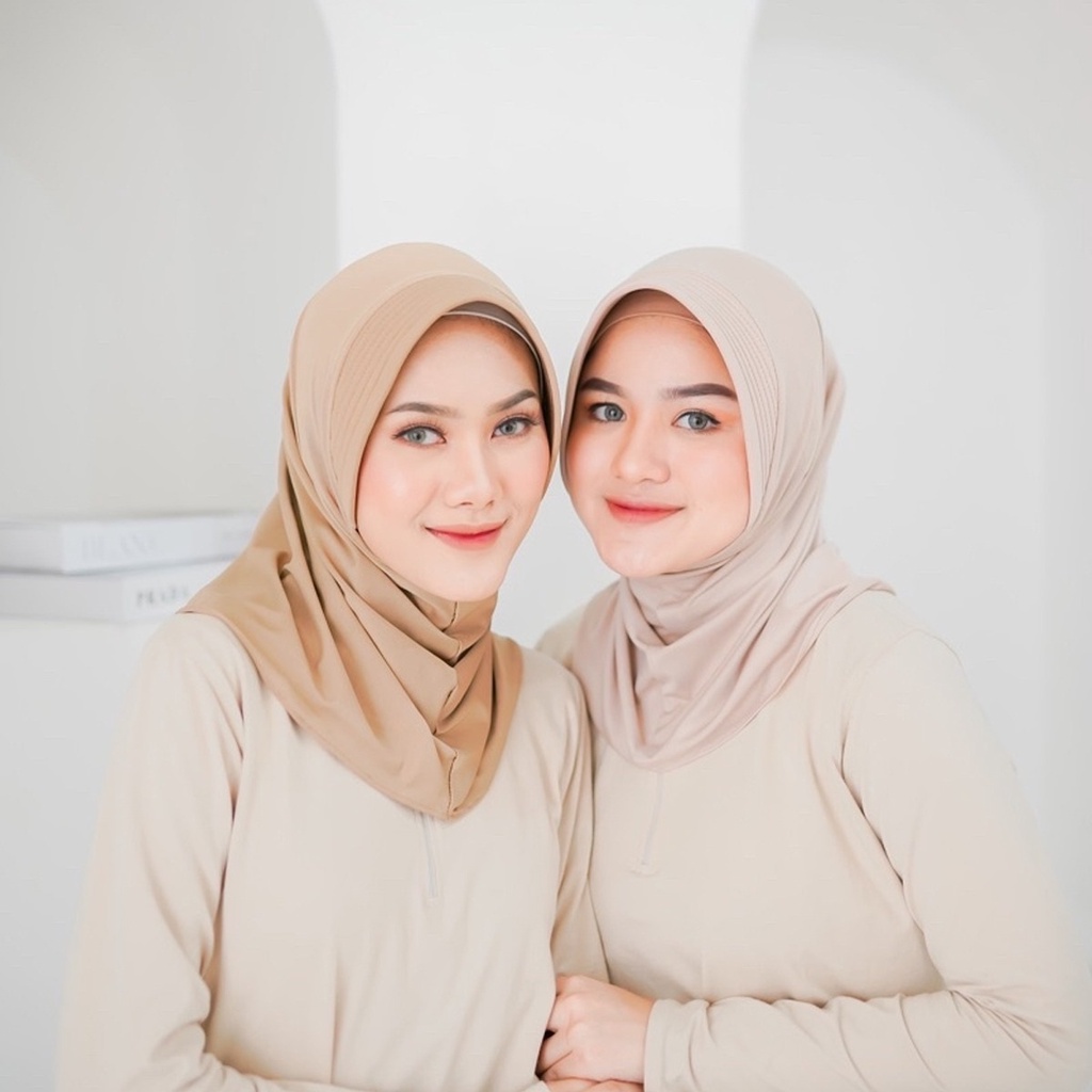 Helen_shop86  Bergo Instan Hijab Sport Jilbab Olah Raga Kerudung Bergo