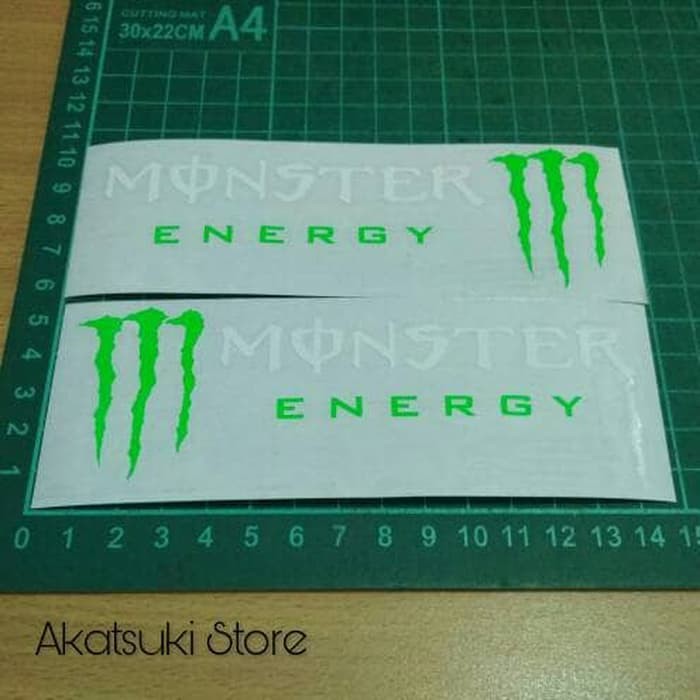 Sticker Stiker Monster Energy Samping Helm sepasang (2pcs)