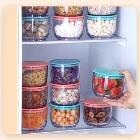 Toples Snack 330 ML / Food Storage Jar Tahan Panas 1 Set Isi 3 Pcs