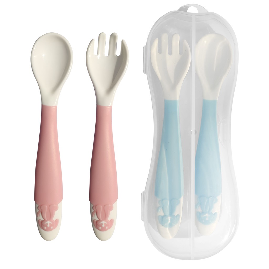 Castle - Bendable Spoon &amp; Fork Baby Safe B348 - Sendok Garpu Bayi