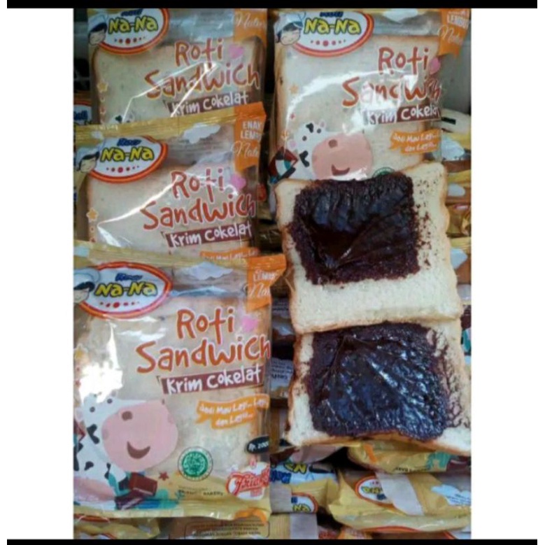 

roti nana sandwich coklat dan susu