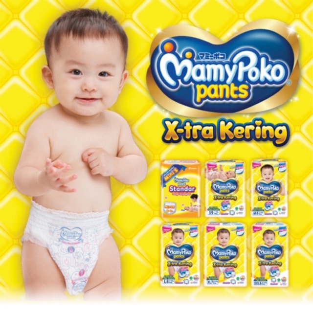 Jual MamyPoko Pants Xtra Kering S38/M32/L28/XL26/XXL24 Mamy Poko Shopee Indonesia