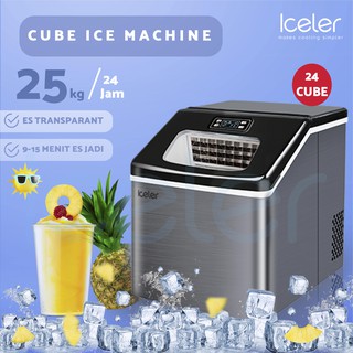 Mesin Es Cube Iceler Pembuat Es Batu 25kg per hari Rumah Cafe Kantor