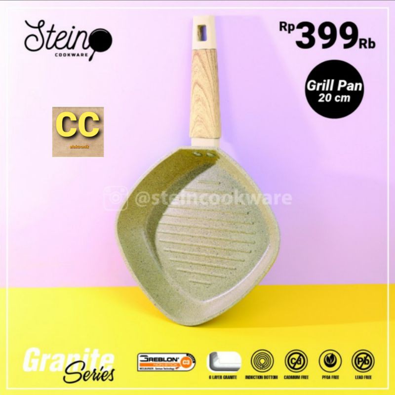 Steincookware stein cook ware granite wajan pan grillpan saucepan satuan