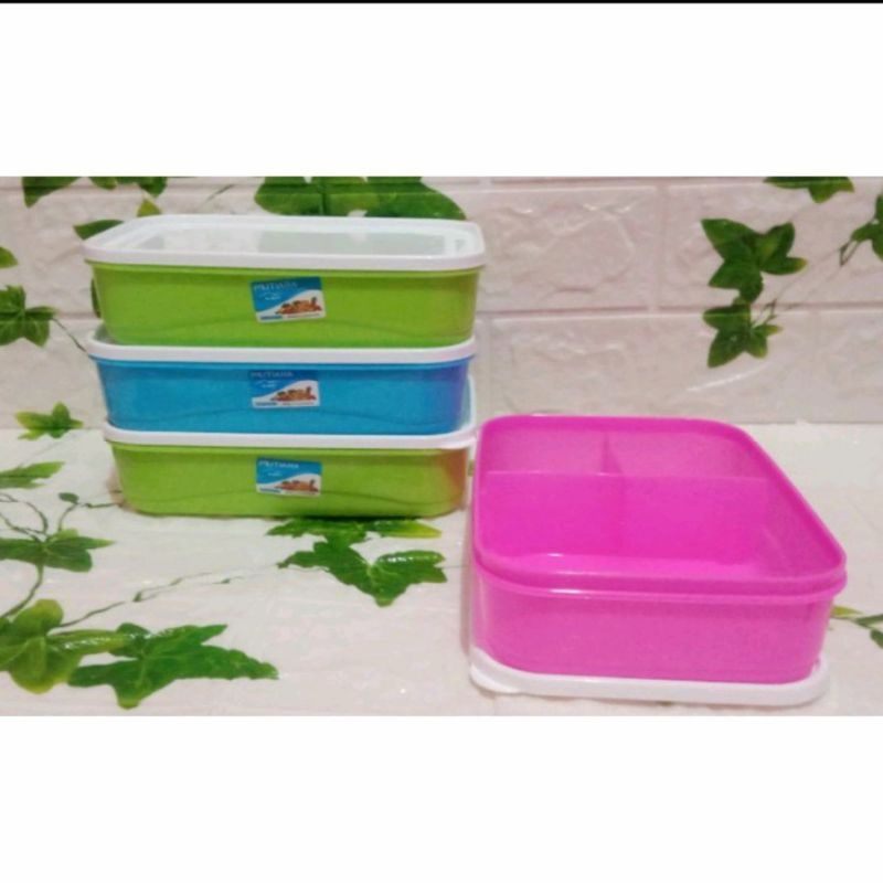 Kotak Makan Plastik KMP LB-900 / Kotak Makan Sekat Kmp Mutiara warna / Lunch Box