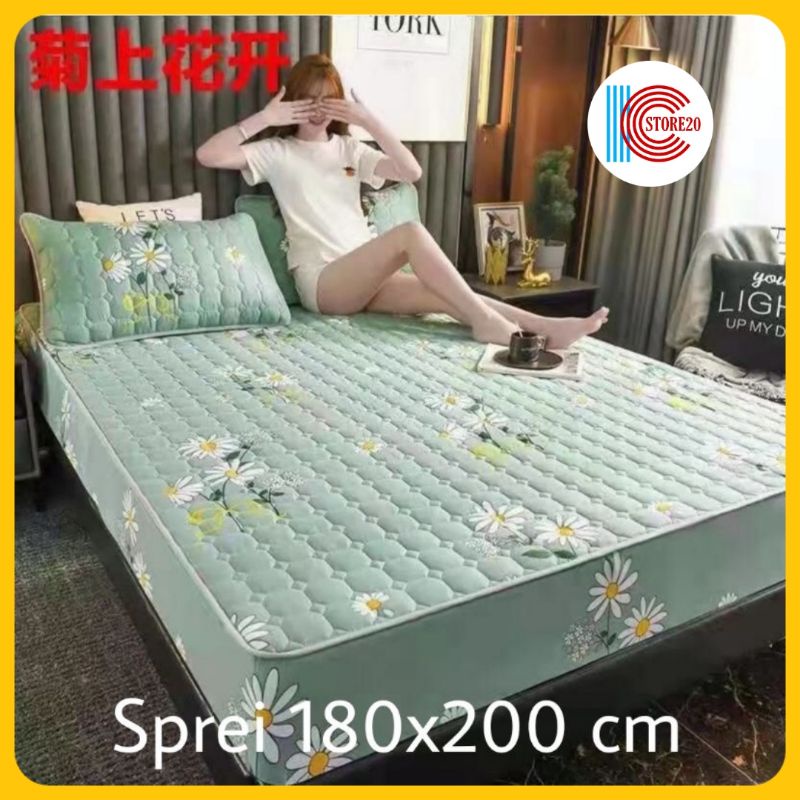 Sprei Waterproof / Sprei Protektor bermotif  ukuran 180x200cm