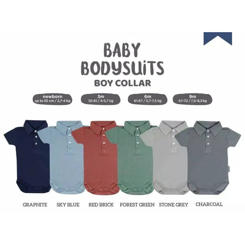 Little Palmerhaus Baby Bodysuits Boy Collar VLP