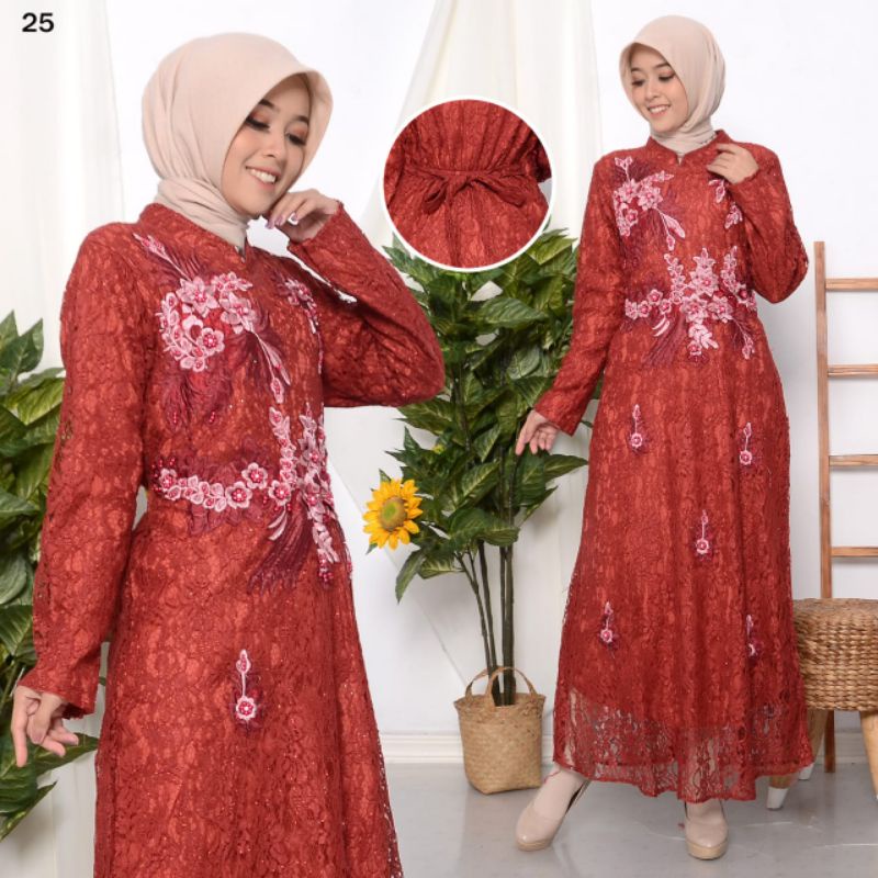 Megaxus88//gamis pesta//gamis brukat gliter 25