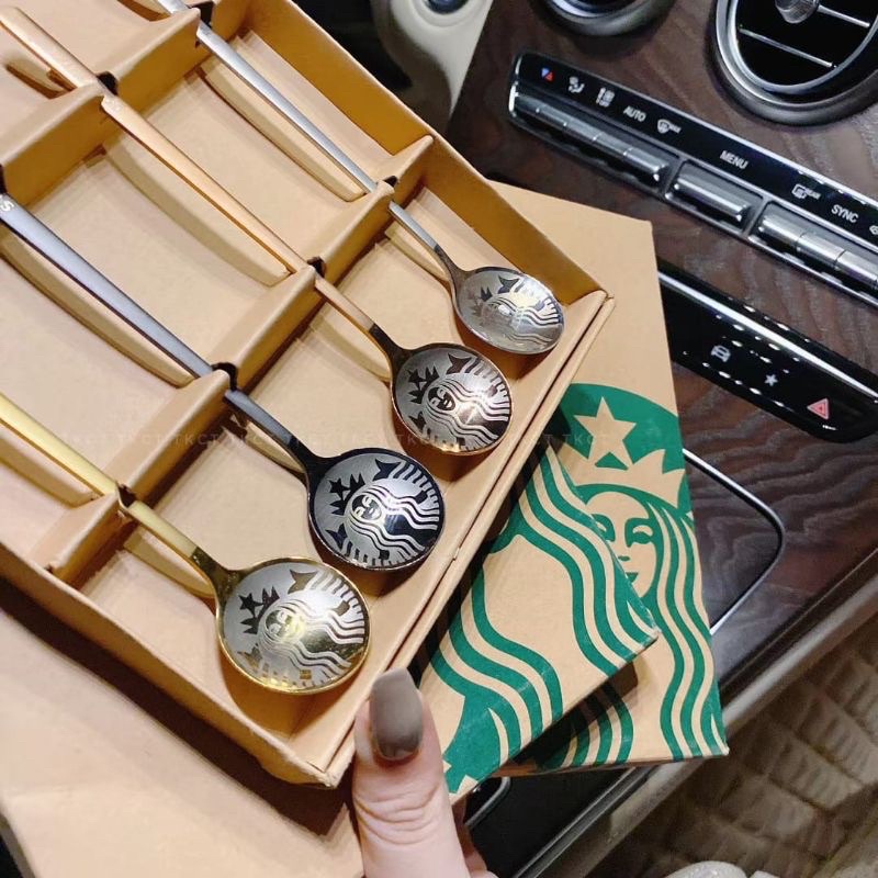 SENDOK STARBUCKS Gift box  Edition harga untuk 1 set 4 pcs