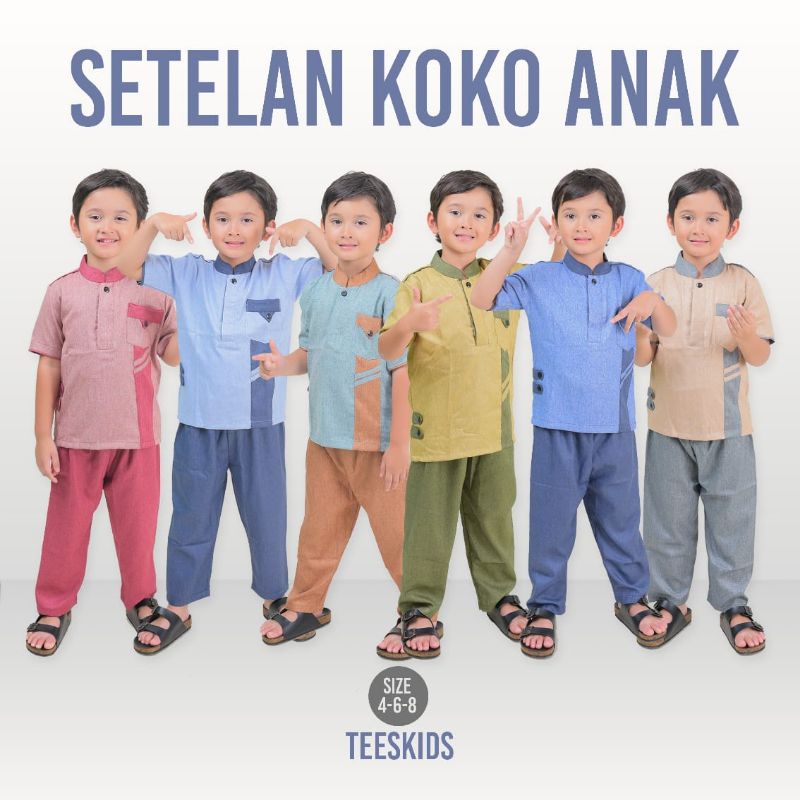 Teeskids Setelan Koko Anak Usia 4 Sd 8 Tahun -KBS