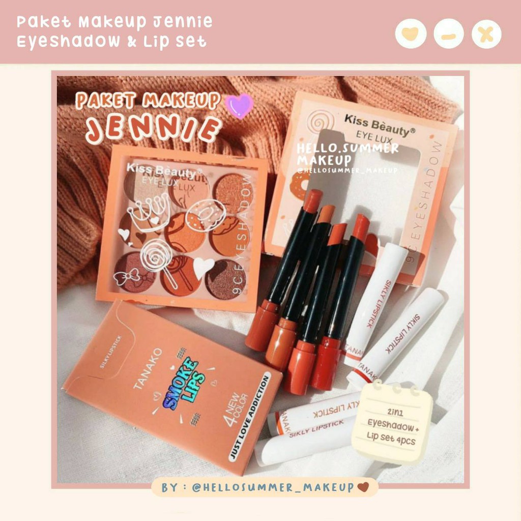 [ORI THAILAND] Paket Makeup JENNIE Eyeshadow &amp; Lip Set