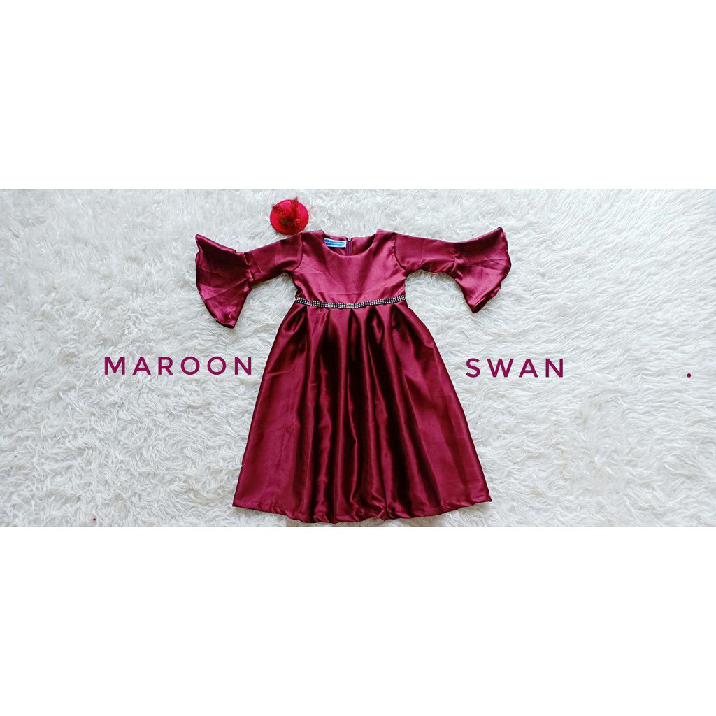 GAMIS ANAK 2 TAHUN SWAN WARNA MERAH MAROON