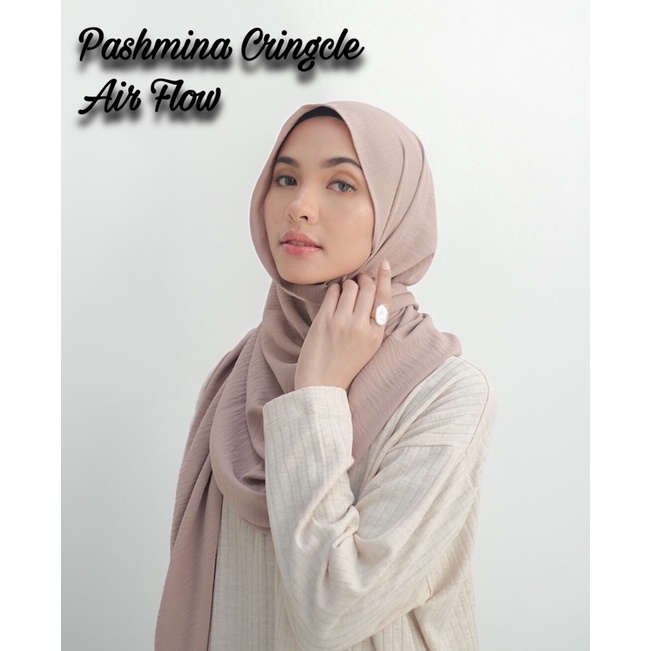 Hijan Pashmina Kringkel Airflow/Cringcle Airflow Shawl Premium 175x75cm