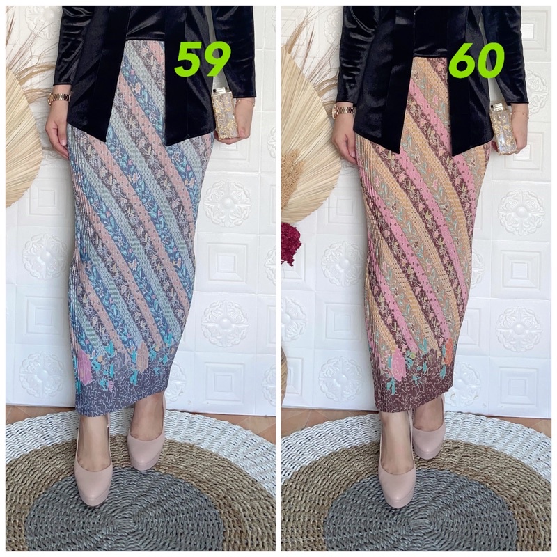 Termurah !! Rok plisket NO WIRU PRODUKSI SENDIRI. ready / rok span / rok plisket / rok batik / rok kondangan-Pilih 59 atau 60