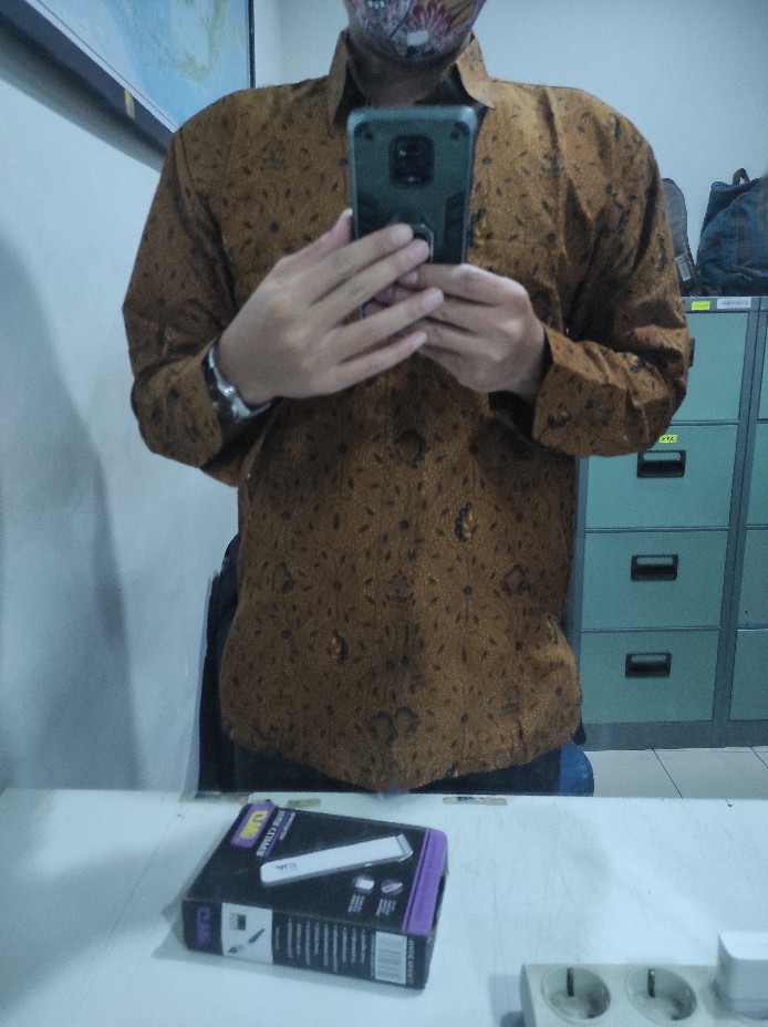 Sidomukti Sogan Kemeja Batik Pria Full Furing Katun Primisima
