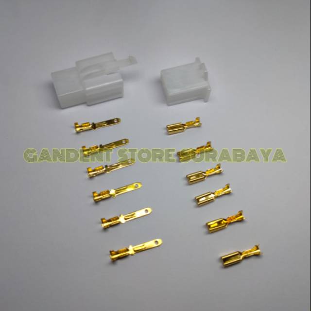 Konektor soket skun 6 pin connector socket mobil motor