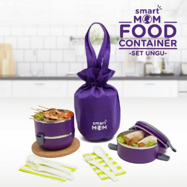 SMART MOM FOOF CONTAINER SET UNGU