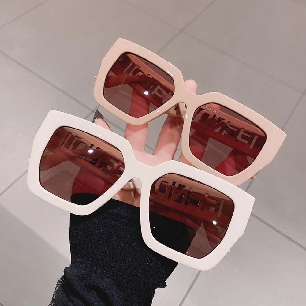 [Elegan] Kacamata Bingkai Persegi Kepribadian Portabel Kacamata Anti UV Pria Unisex Sun Shade Women Eyewear