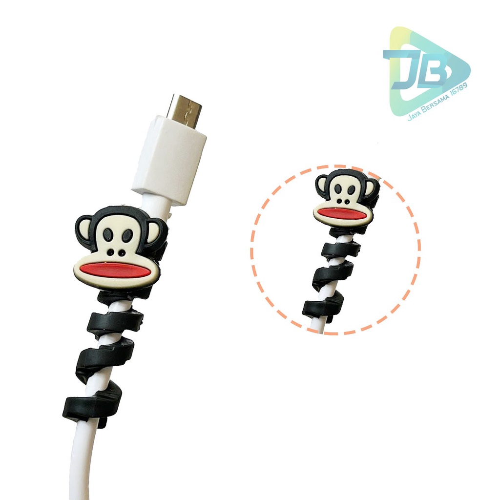 cable saver twist cable protector spiral pelindung ujung kabel karakter android iphone JB5577