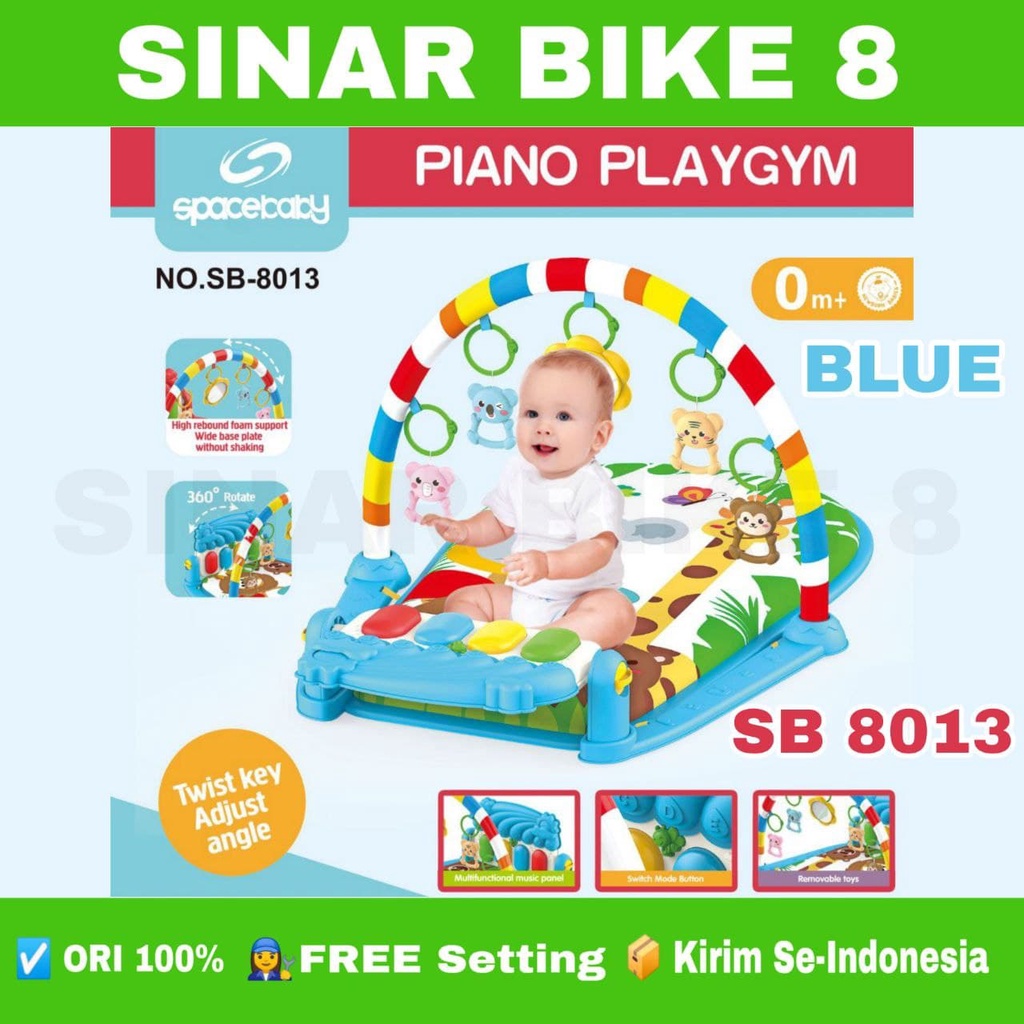 Matras Mainan Piano Baby Gym Musik Set SPACEBABY SB 8013 PIANO PLYGYM