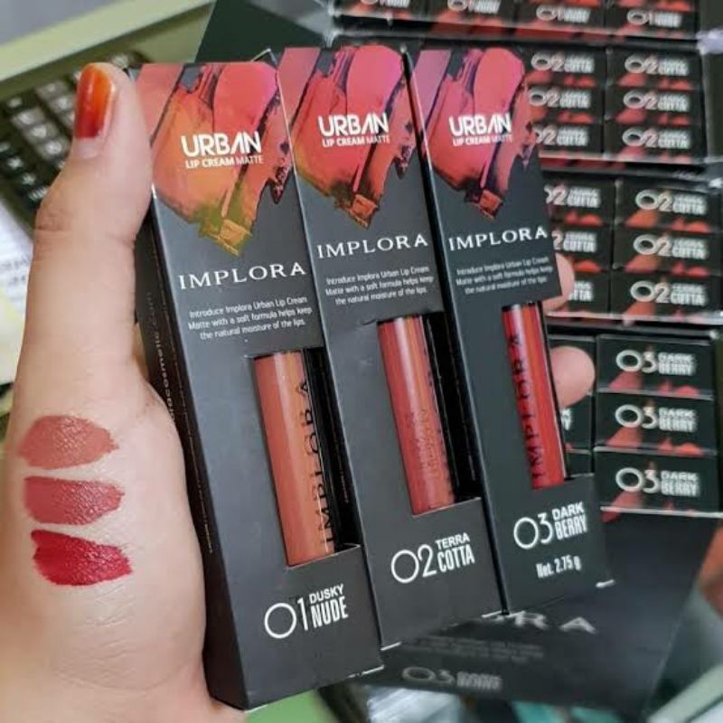 Implora Urban Lip Cream Matte Lipstick Lipstik Creamy