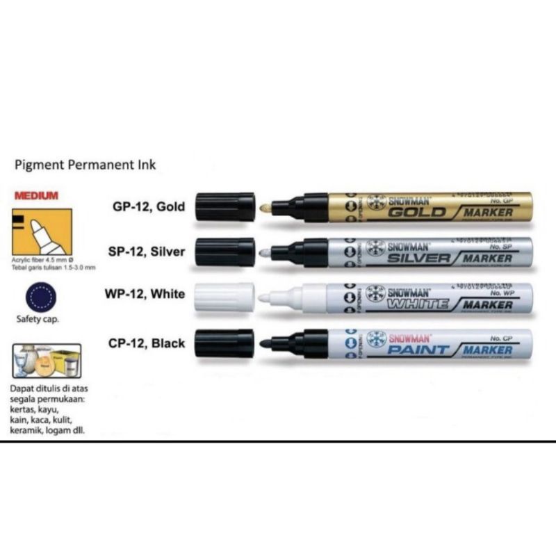 

Spidol snowman paint marker GP/SP/WP