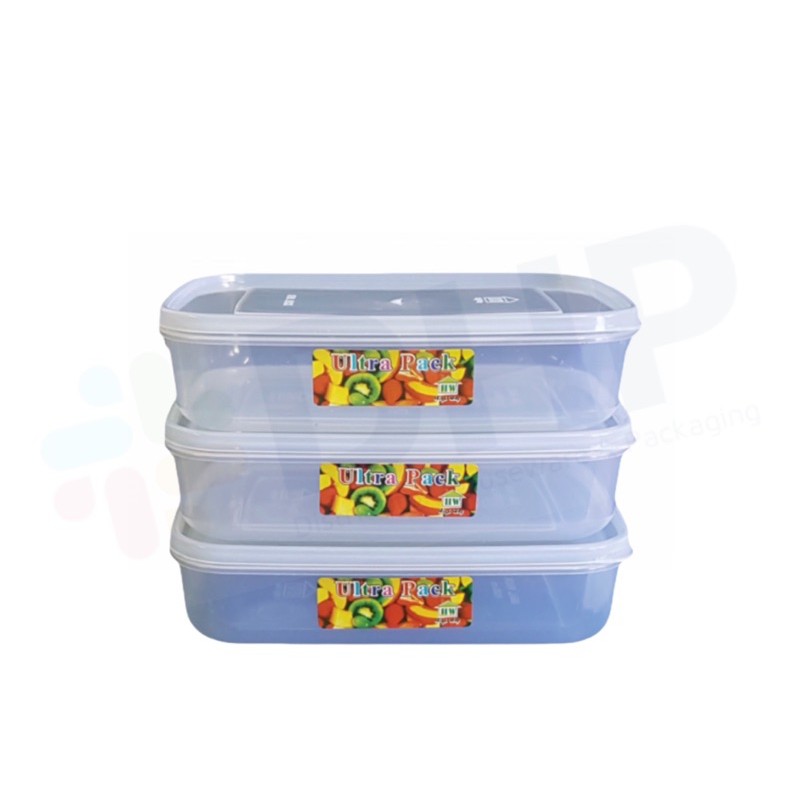 Ultrapack 1000 (20x14 h:5) Tempat Bekal Lunch Box Kotak Makan Plastik Food Container Kotak Bumbu