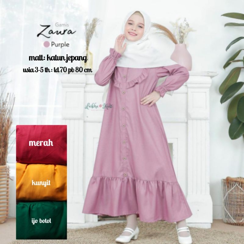 Promo Gamis anak polosan Elegan