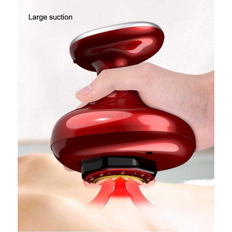 Alat Pijat Bekam Electric Cupping Massage Scraping 6 Speed - XN-058 - Red