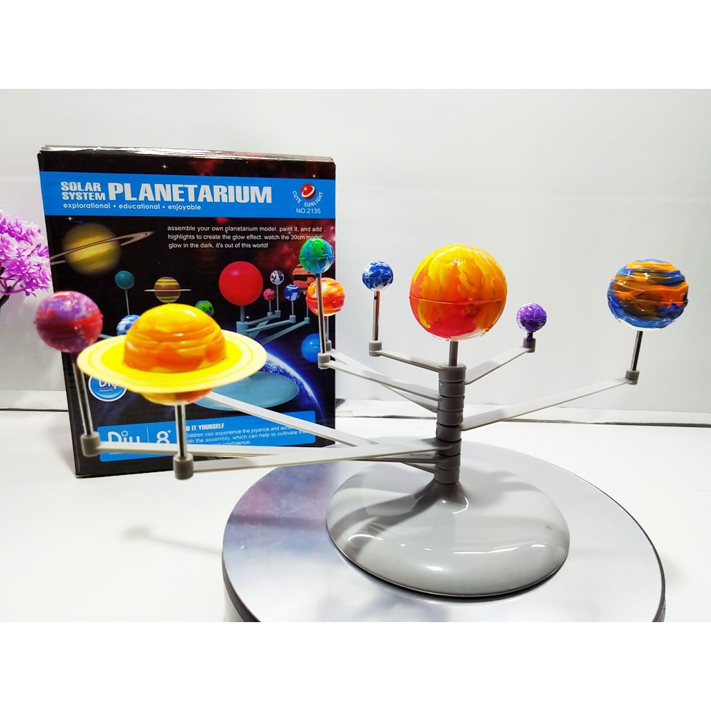  Mainan Edukasi Planet  Miniatur DIY Tata Surya 9 Planet  