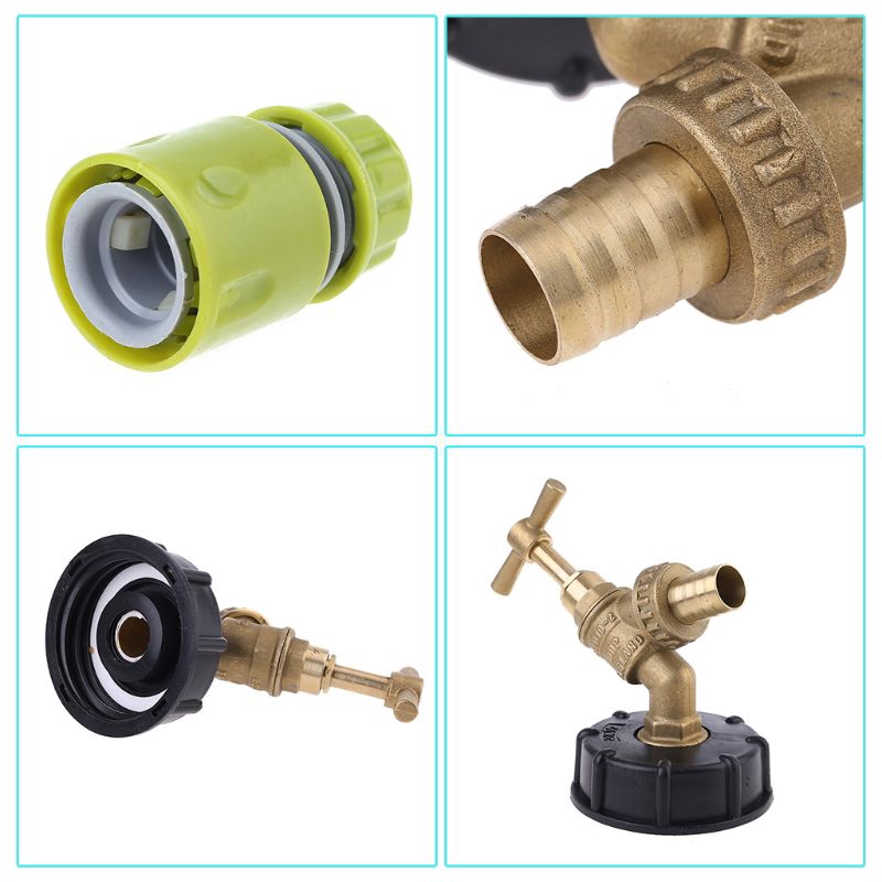 Business Office Industrial Ibc Tote Tank Drain Adapter S60x6 To Brass Garden Tap With 1 2 Hose Fitting Agriculture Farming