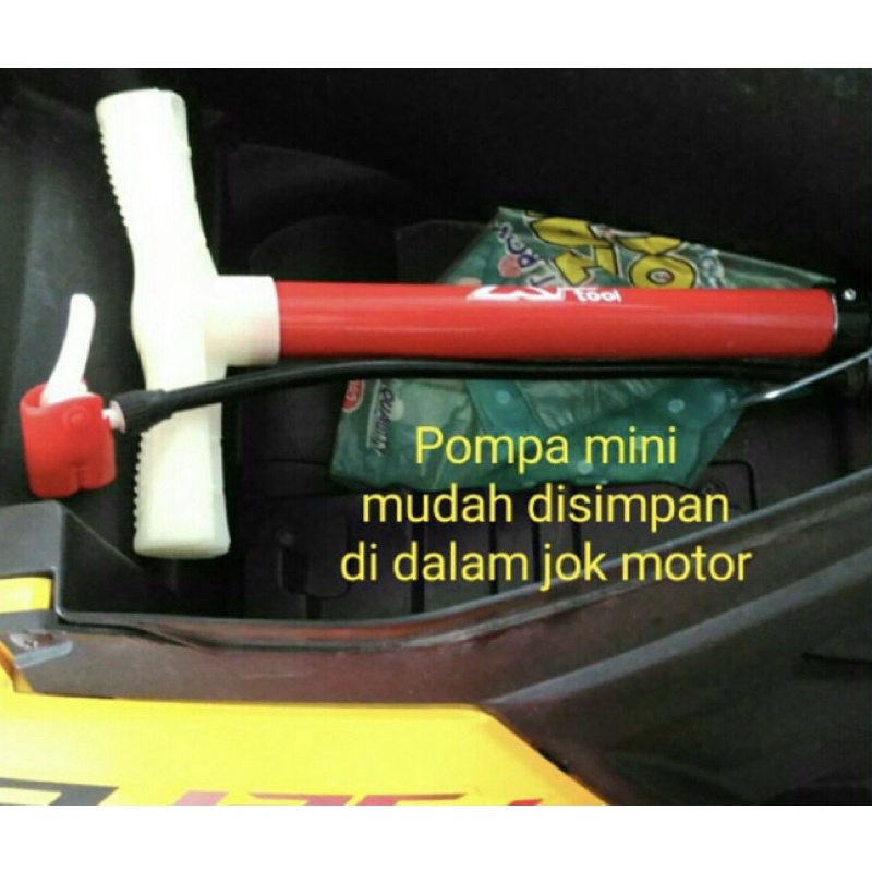 Pompa Sepeda Mini  Kecil XPTOOL/Pompa Angin Pendek Bodi Plastik Untuk Ban Roda Gerobak Motor Becak