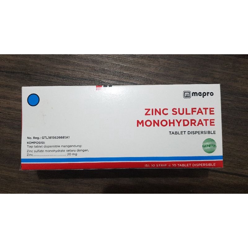 Zinc 20mg tablet strip