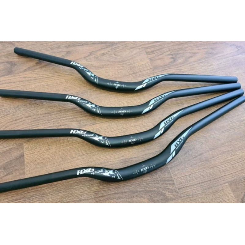 Handlebar Merk AXG stang MTB risebar 31.8 x 720 mm Material Bahan alloy allumunium 72 cm Sepeda Gunung Xc Federal High Riser Melengkung Ukuran Diameter 31.8mm 31.8 mm Oversize