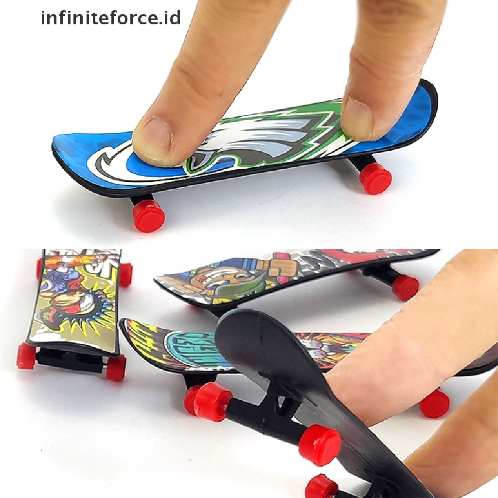 Infiniteforce.id 1pc Mainan Skateboard Jari Mini Bahan Plastik Untuk Anak Laki-Laki