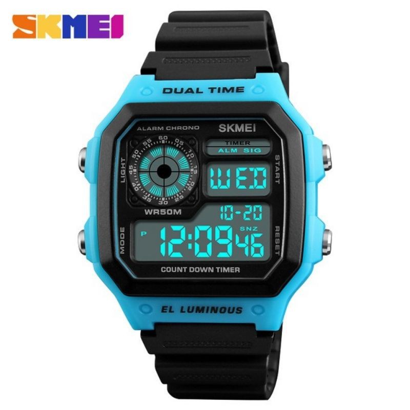 JAM TANGAN UNISEX SKMEI 1299 Jam Tangan Pria Wanita Digital Anti AIR_JAM tangan sporty jam tangan. SPORT PRIA digital SKMEI ORIGINAL TAHAN AIR JAM TANGAN RUBBER PRIA_JAM TANGAN COWOK TERLARIS FREE BATRAI CADANGAN