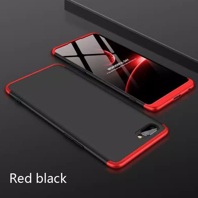 Kualitas Terbaik hard case..> Oppo A3s Hard Case Armor 360 GKK 3in1 Full Cover Casing - Hitam
