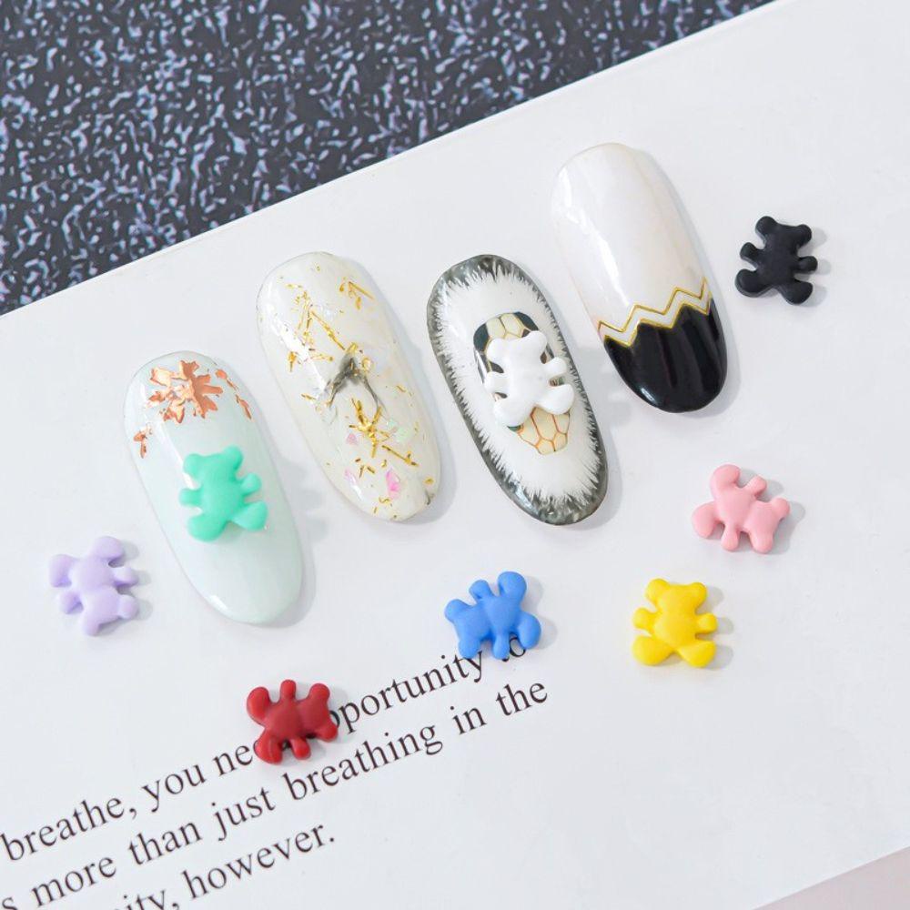 Mxbeauty Paku Charms Kelinci Flatback Nail Beauty Hiasan Kuku Salon Kuku DIY Bahan Kuku 3D Dekorasi Kuku