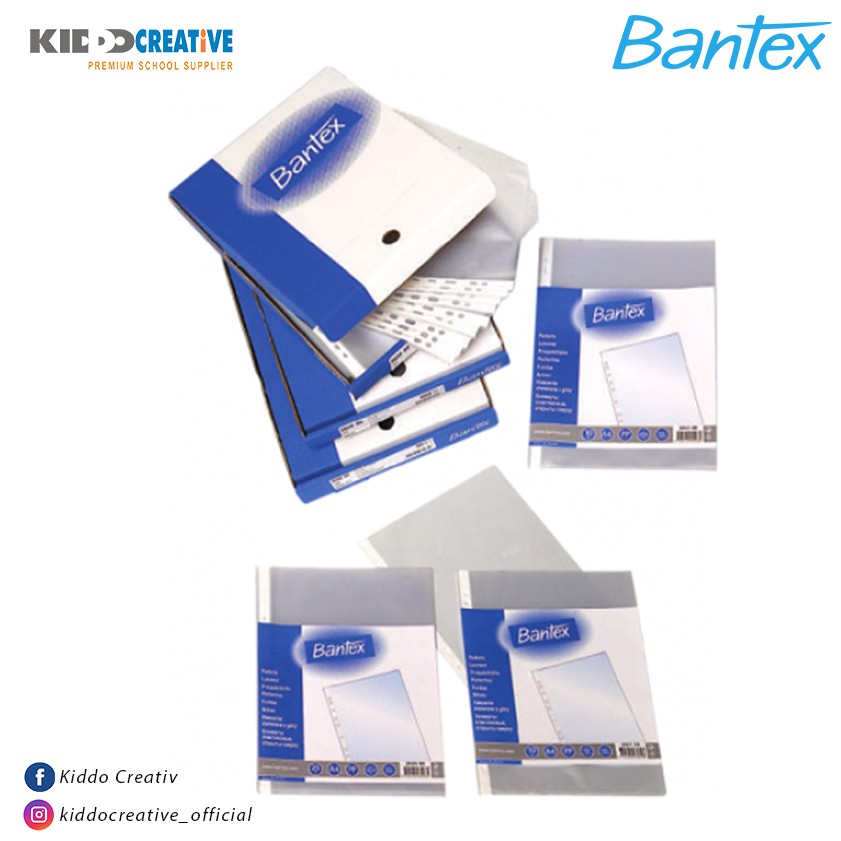 

BANTEX POCKETS WITH TOP OPENING A4 SIZE / FOLIO 0.06mm - 0.12mm THICKNESS