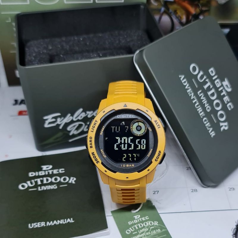 Jam Tangan Pria Digital DIGITEC OUTDOOR DS-8100T Rubber Original