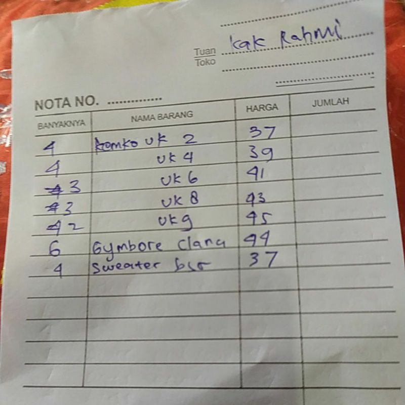 orderan pesanan 1,5 juta