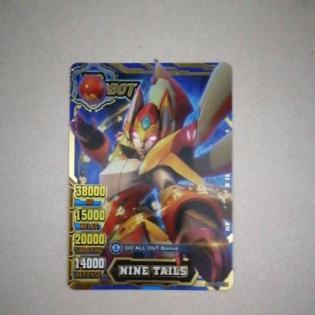 Hero of robots nine tails card gold