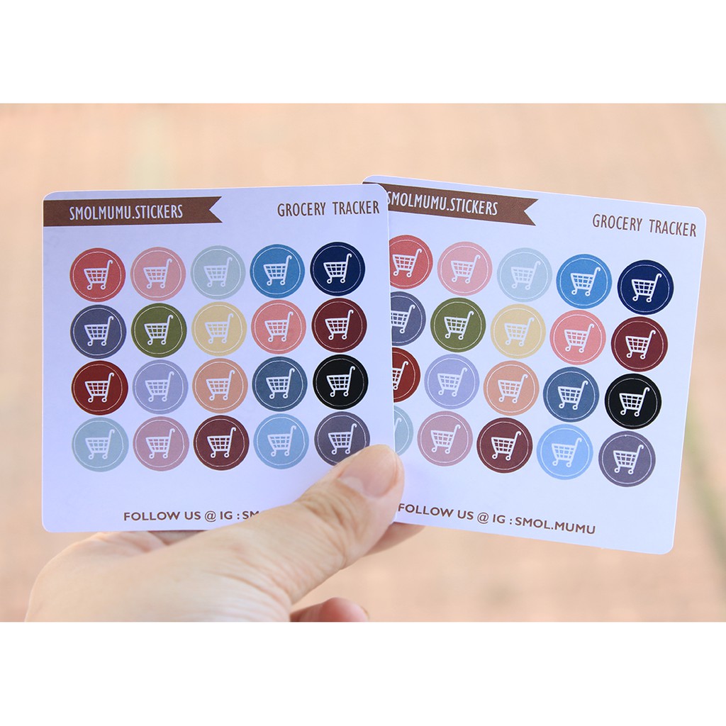 

Sticker Sheet Planer Shopping Groceries Tracker Bullet Journal BUJO Planner Diary