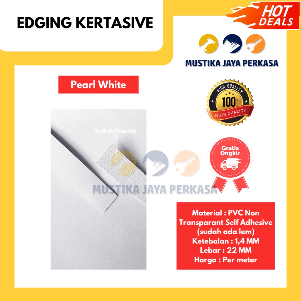 Edging Kertasive PVC Interior Edging HPL List Meja Laci Sticker Adhesive