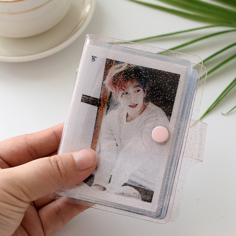 Album Foto Mini Laser 36slot Album Foto Shiny Dengan Gesper Fujifilm Instax Photocards Lomo Card Holder