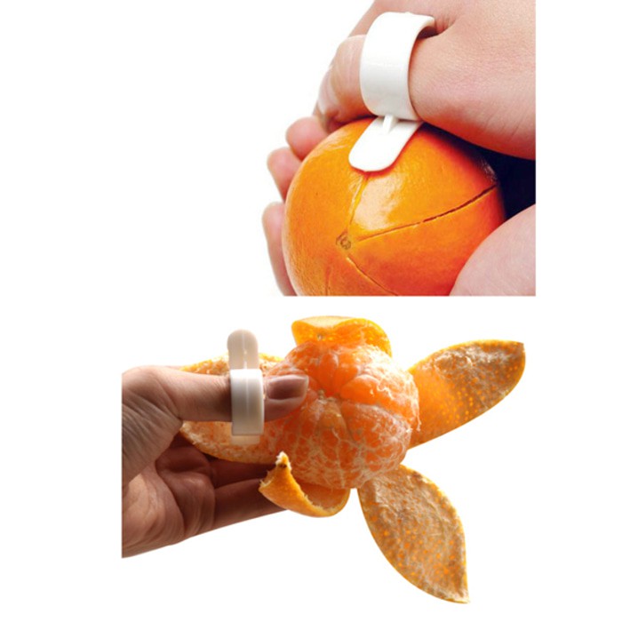 Orange Plastic Easy Slicer - Alat Kupas Jeruk/Lemon